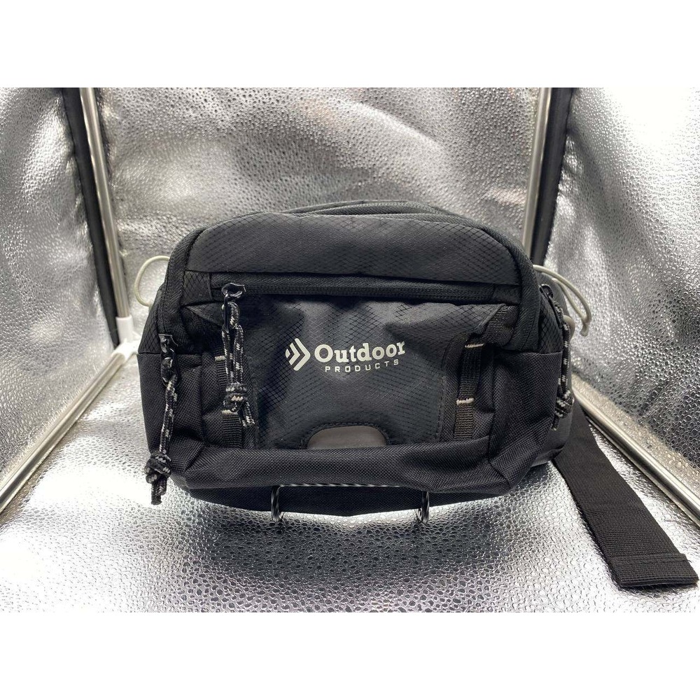 Outdoor Products Fanny Pack Unisex Medium Black Ripstop Nylon Hiking Waist Bag